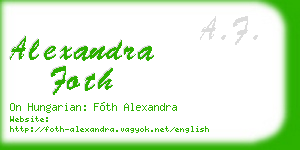alexandra foth business card