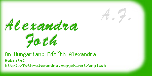 alexandra foth business card